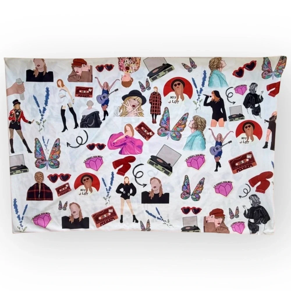 Eras Tour Swifty Pillow Case Set (2) Zipper Closure Standard Pillow Size